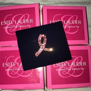 Estée Lauder Crystal Pink Ribbon Pins.